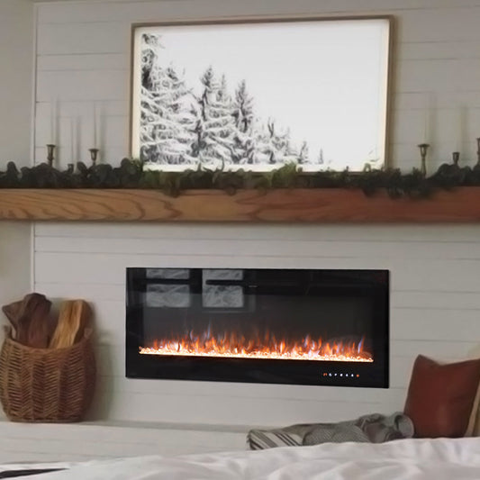 70 Inch Large Built-In Inset Electric Fireplace Heater